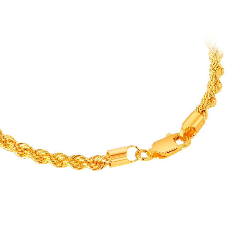 916 Gold Rope Bracelet - MoneyMax Jewellery