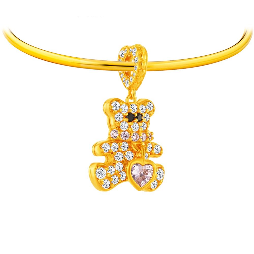 Sparkly Bear Charm - MoneyMax Jewellery
