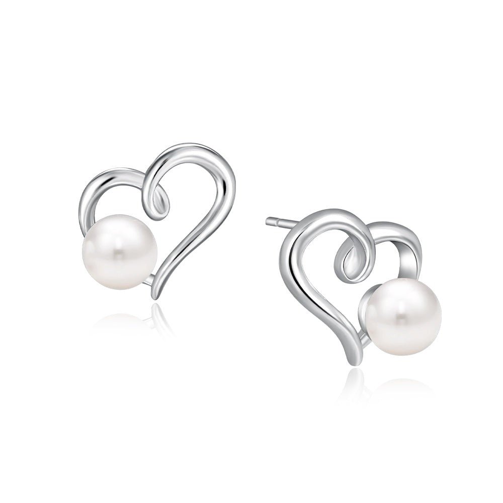 Sweetheart Pearl Earrings - MoneyMax Jewellery