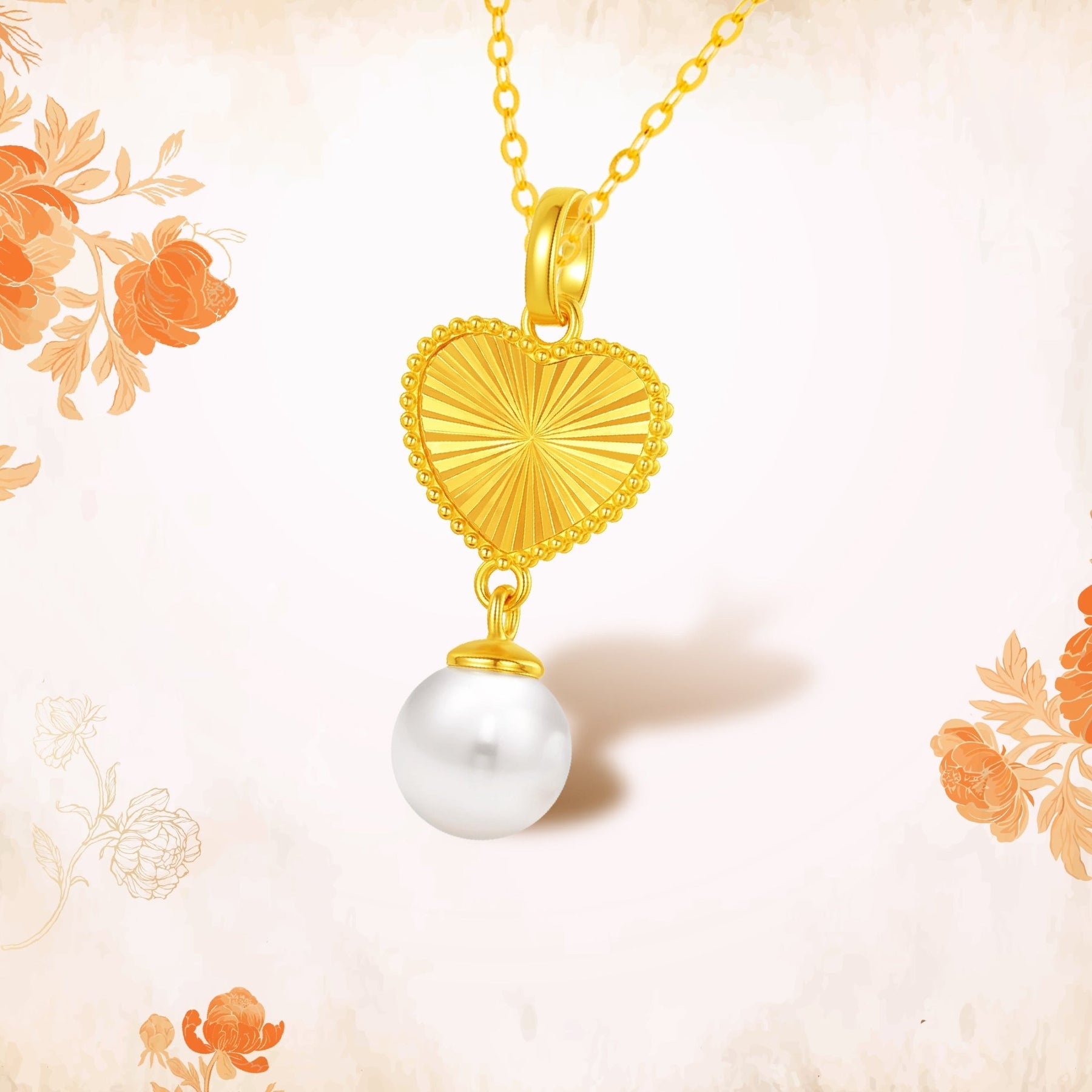 10K Gold Lustre of Love Pearl Pendant