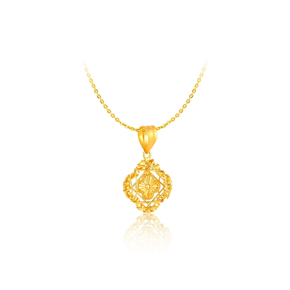 10K Aurelia Lattice Pendant