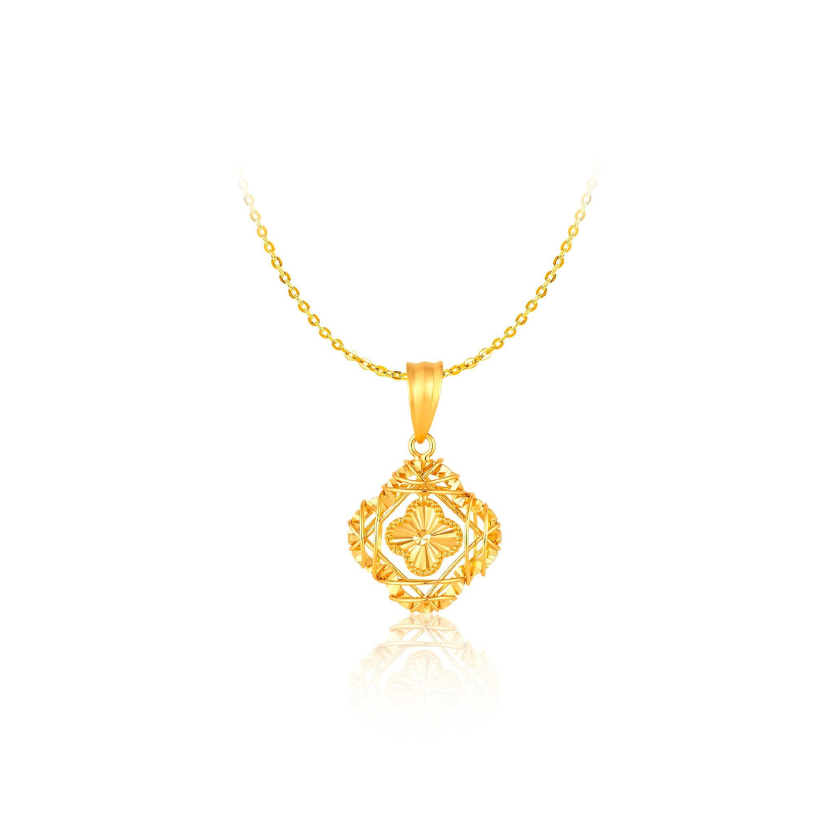 10K Aurelia Lattice Pendant