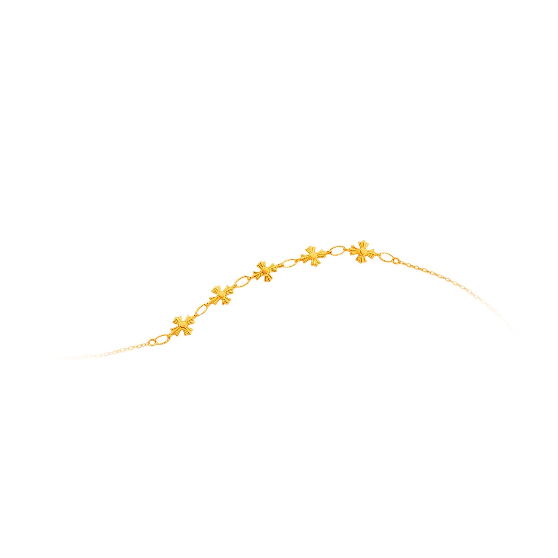 10K Gold Cross Crest Bracelet
