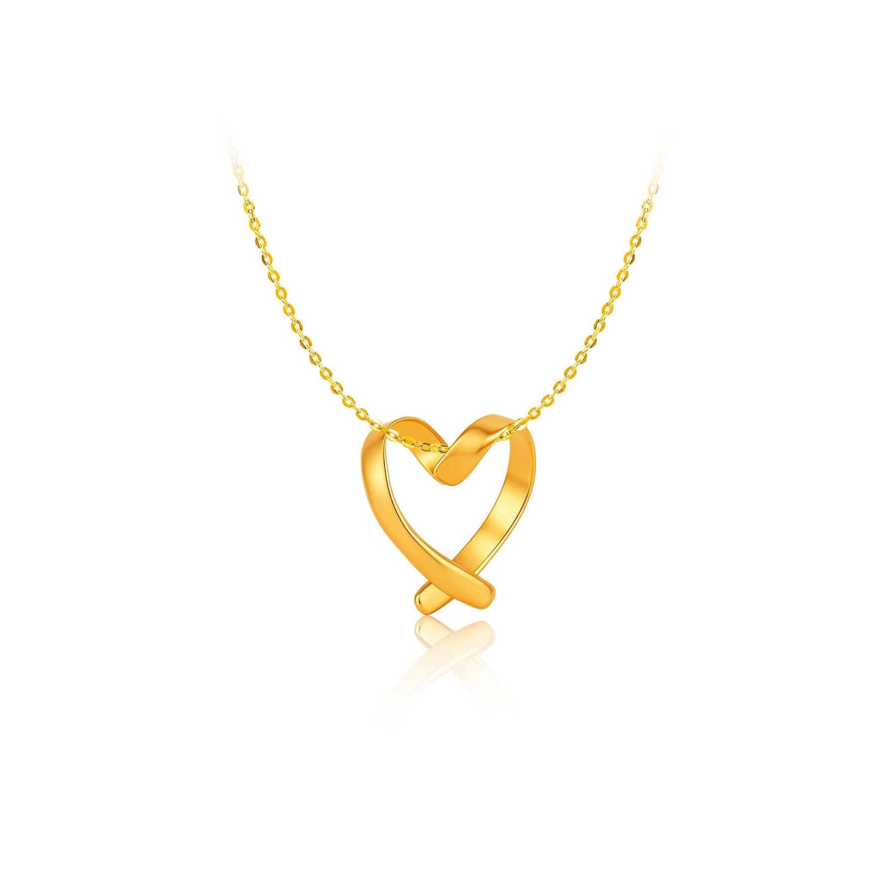 10K Gold Love Heart Pendant
