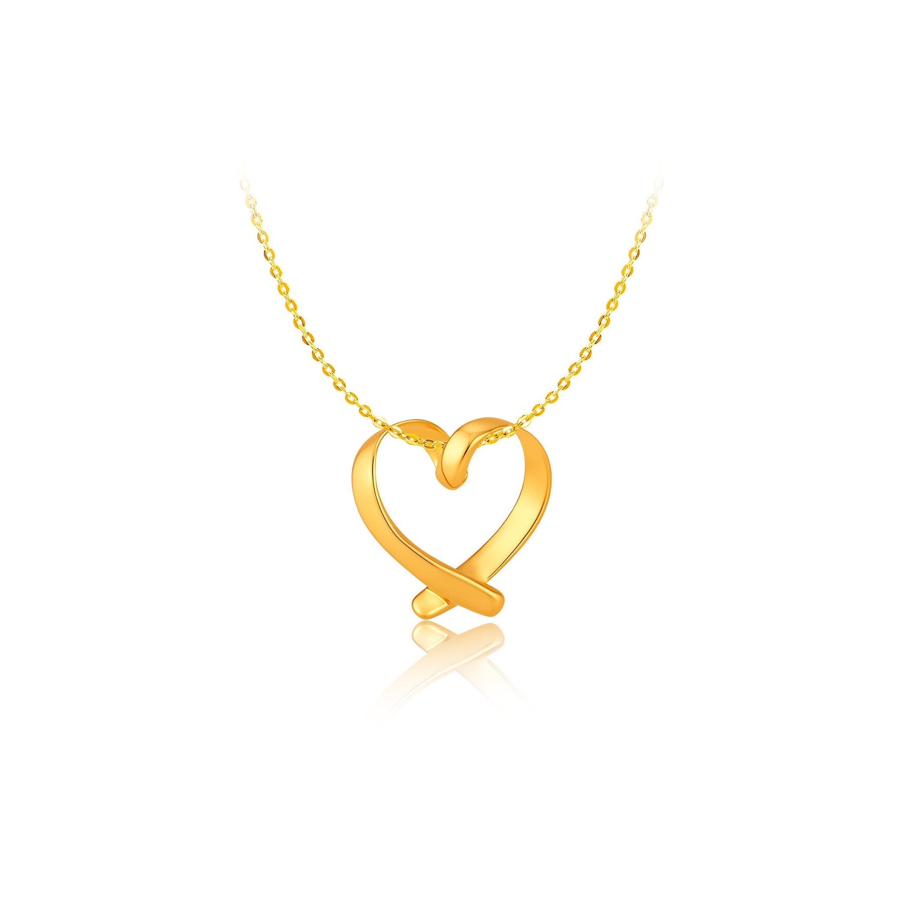 10K Gold Love Heart Pendant