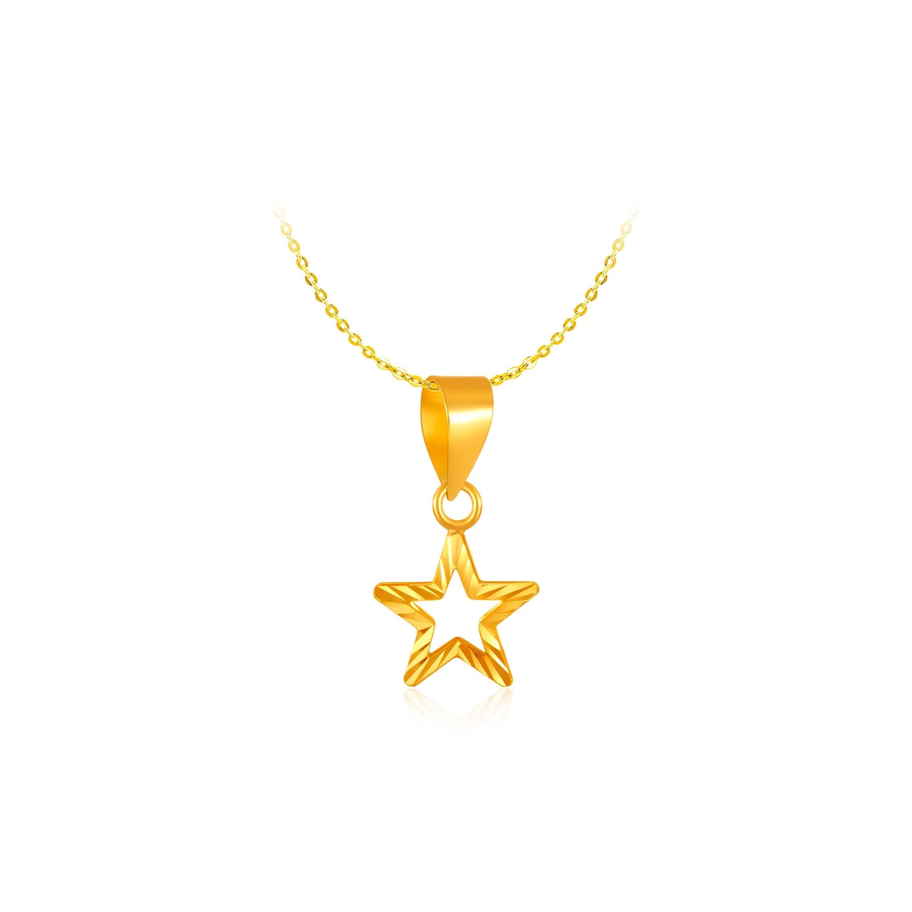 10K Gold Starwish Pendant