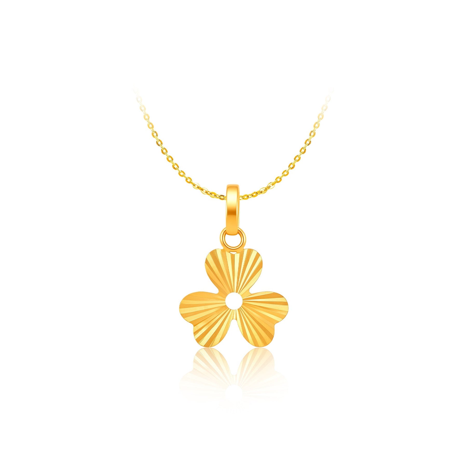 10K Gold Trifoliate Pendant