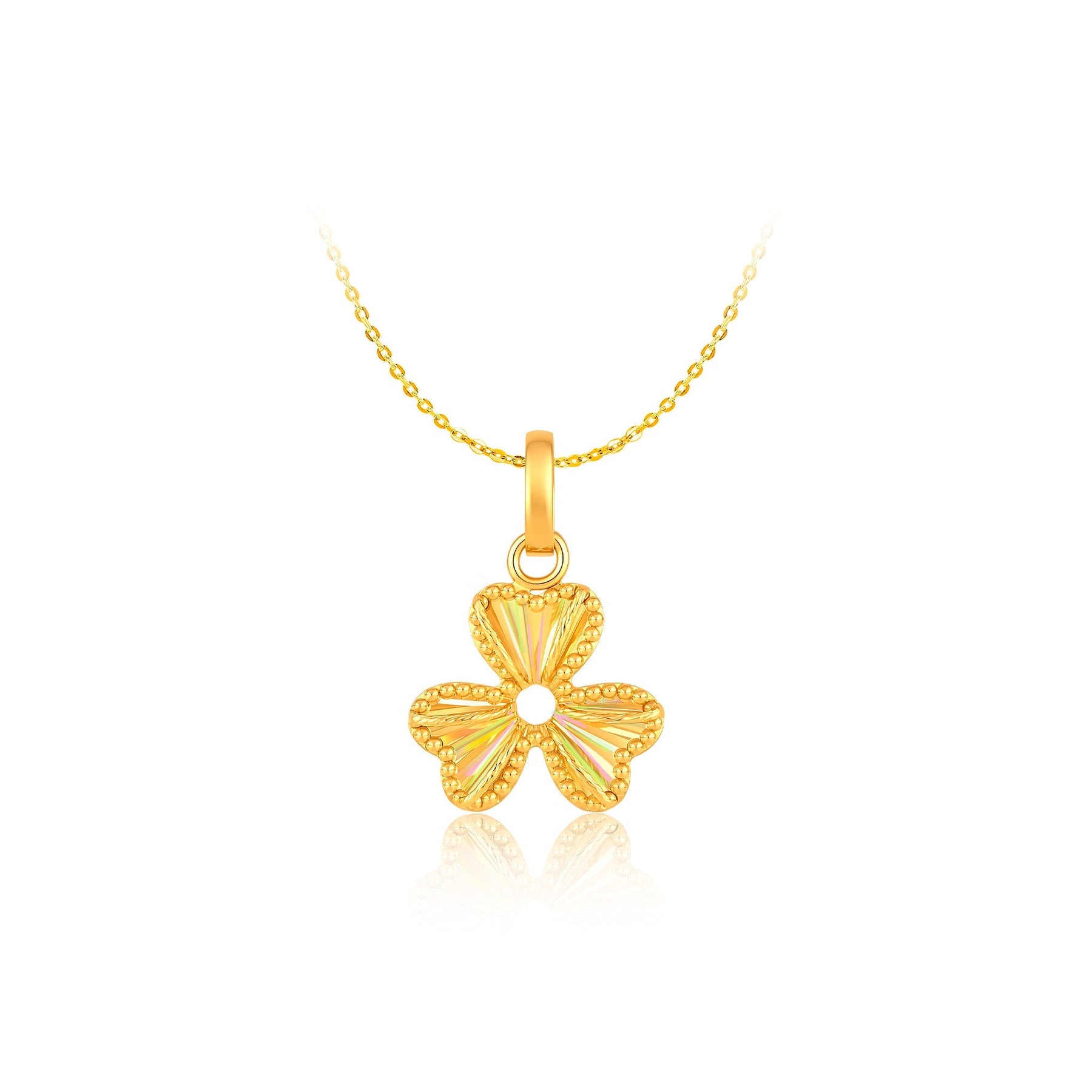 10K Gold Trifoliate Pendant