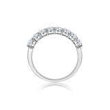 10K White Gold Half Eternity Classic Diamond Ring