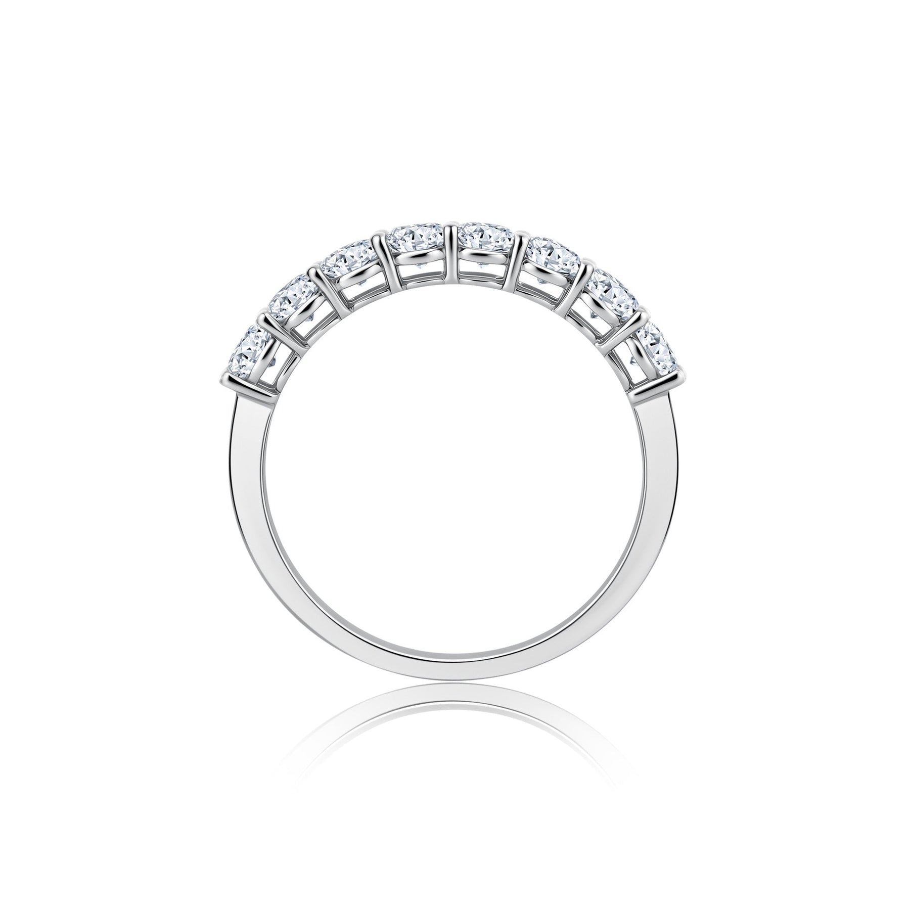 10K White Gold Half Eternity Classic Diamond Ring