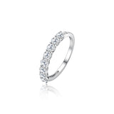 10K White Gold Half Eternity Classic Diamond Ring
