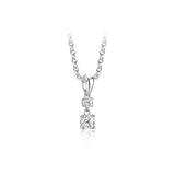 10K White Gold Twin Spark Diamond Pendant