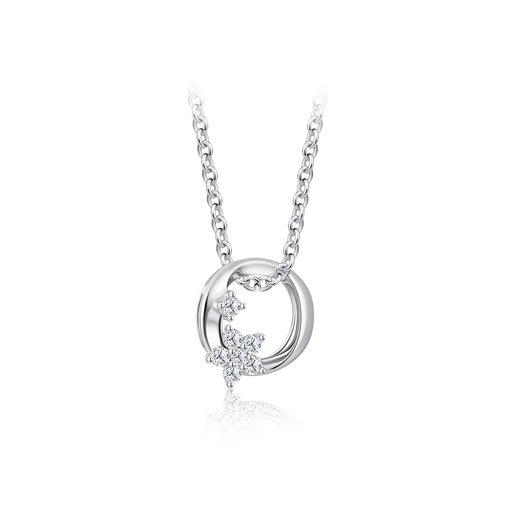 10K White Gold Whimsical Star Pendant