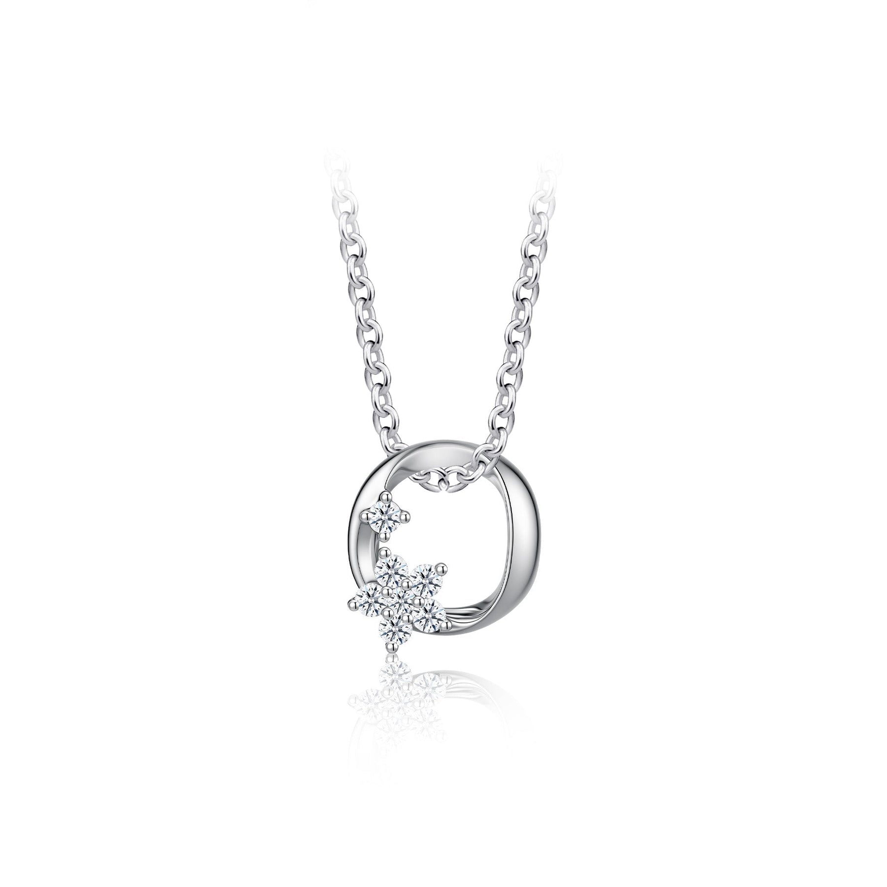 10K White Gold Whimsical Star Pendant