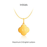 14K Gold Clover Timeless Infinity Pendant