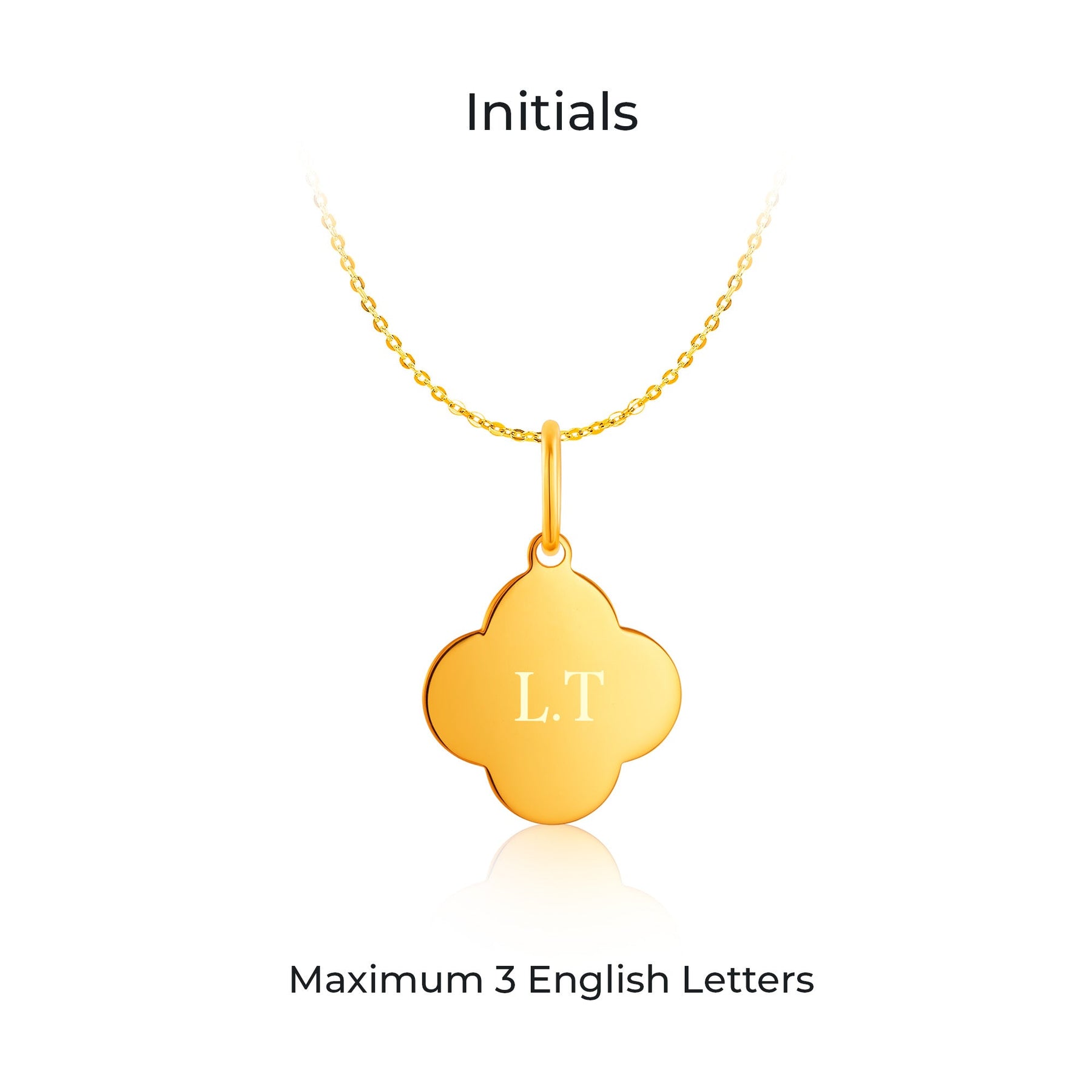 14K Gold Clover Timeless Infinity Pendant