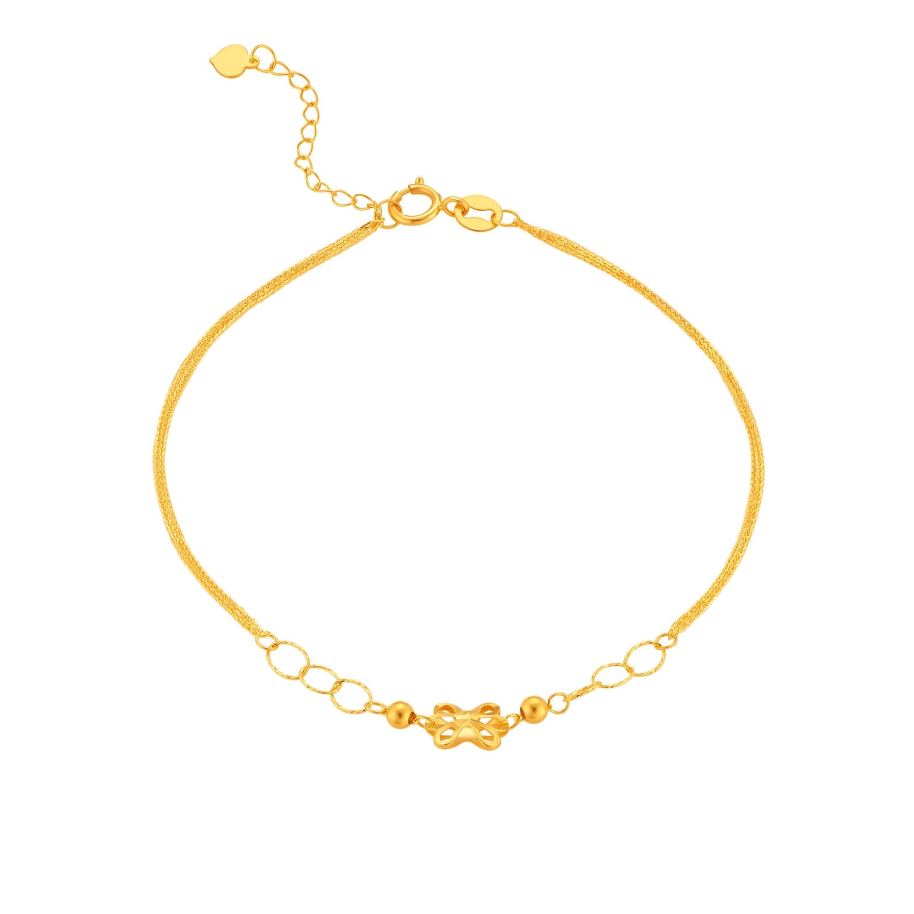 14K Gold Dainty Shimmering Bracelet