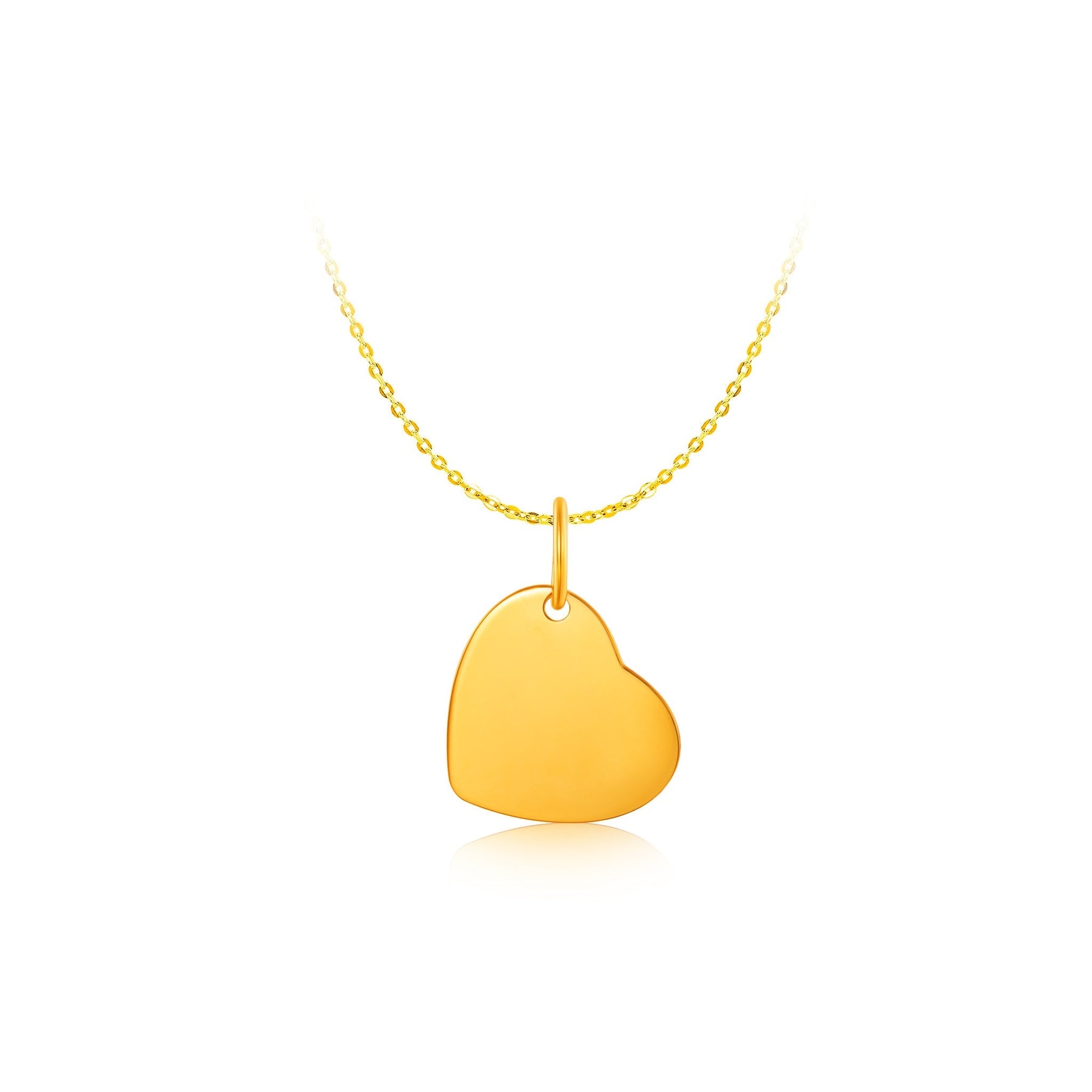 14K Gold Heart Timeless Infinity Pendant
