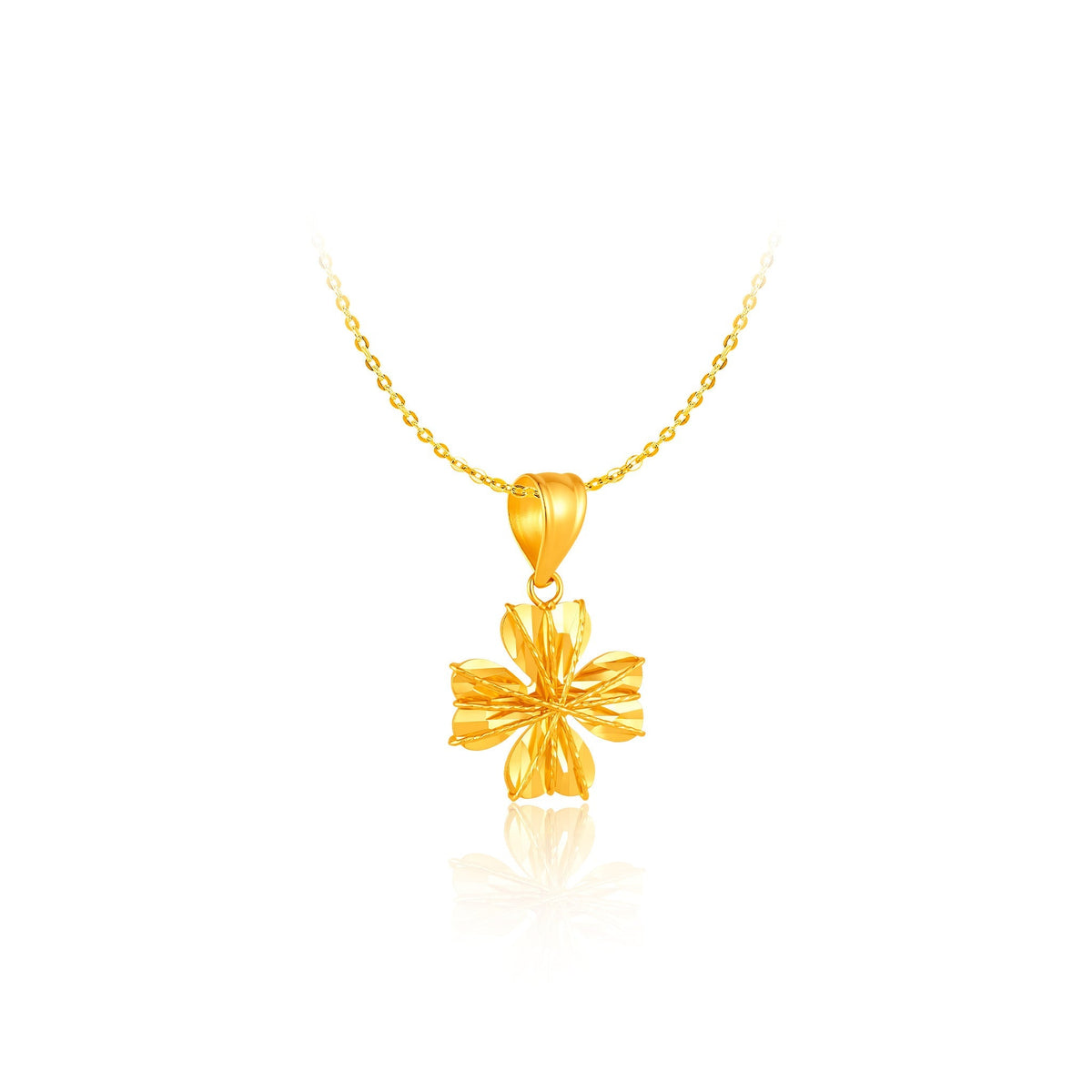 14K Gold Lucky Bloom Pendant