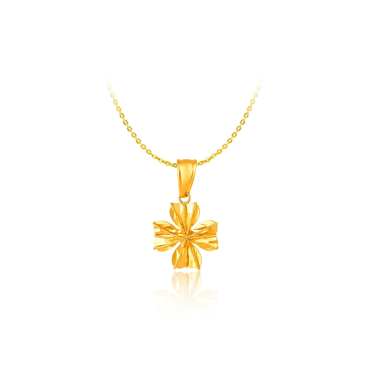 14K Gold Lucky Bloom Pendant