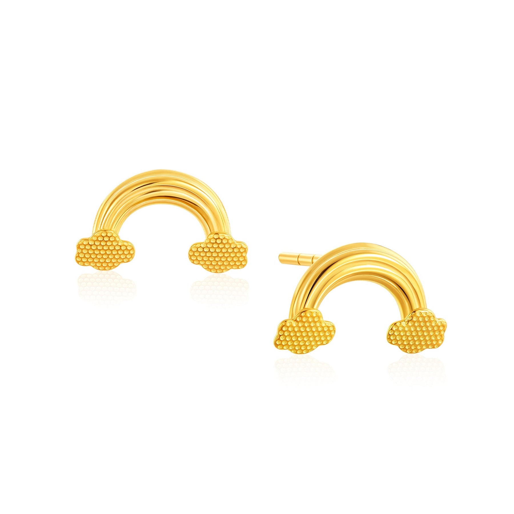 14K Gold Rainbow Earrings
