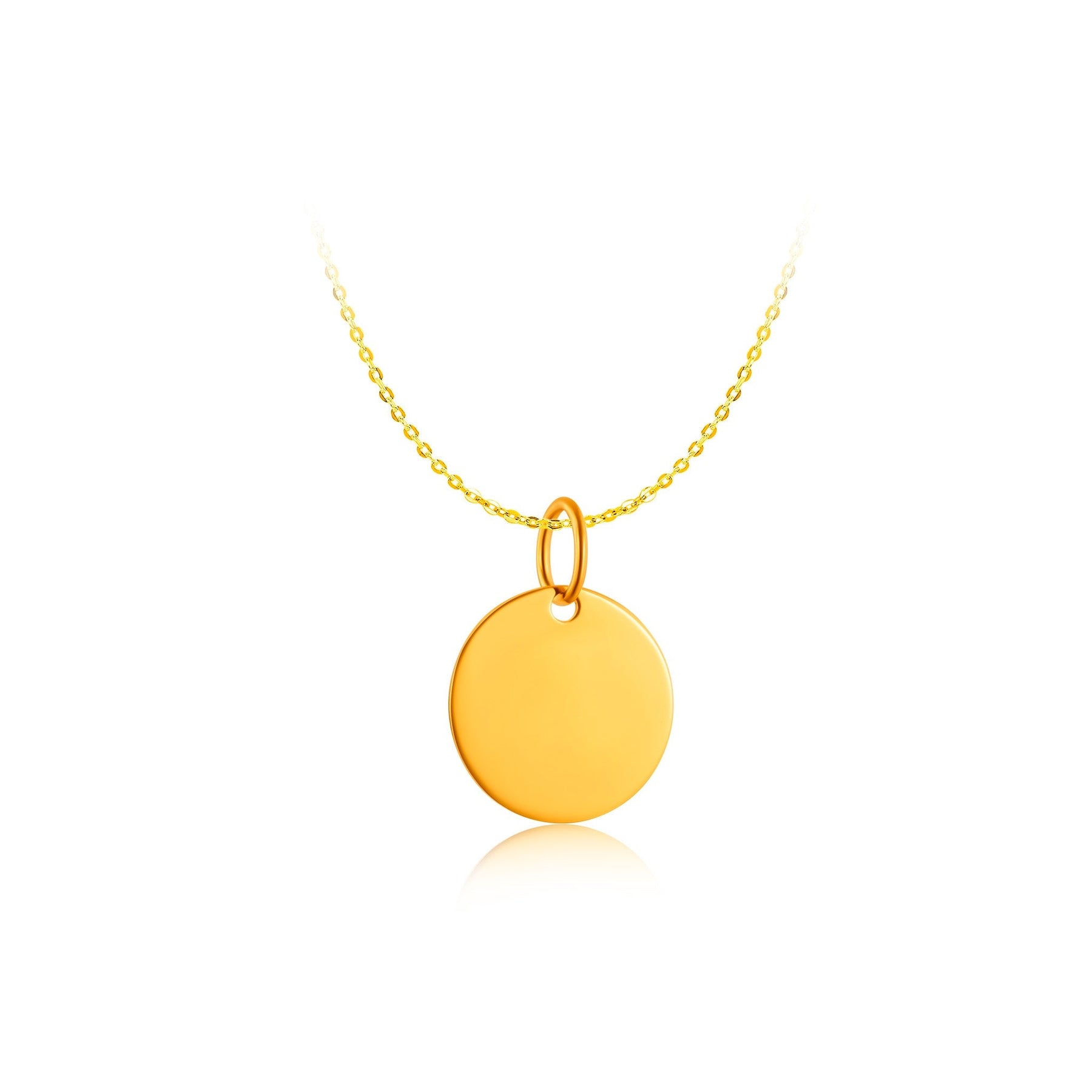14K Gold Round Timeless Infinity Pendant