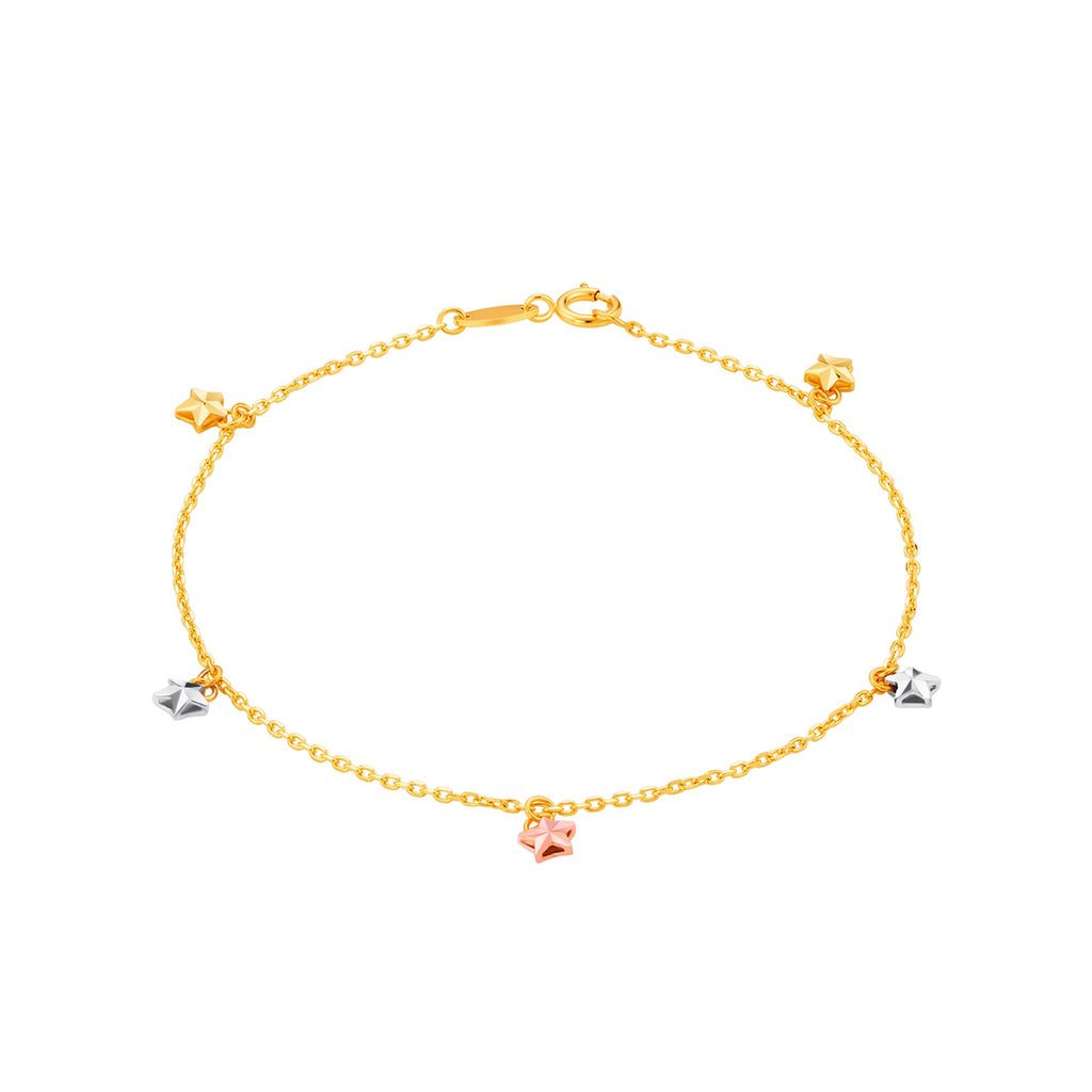 14K Gold Star Galaxy Bracelet – MoneyMax Jewellery