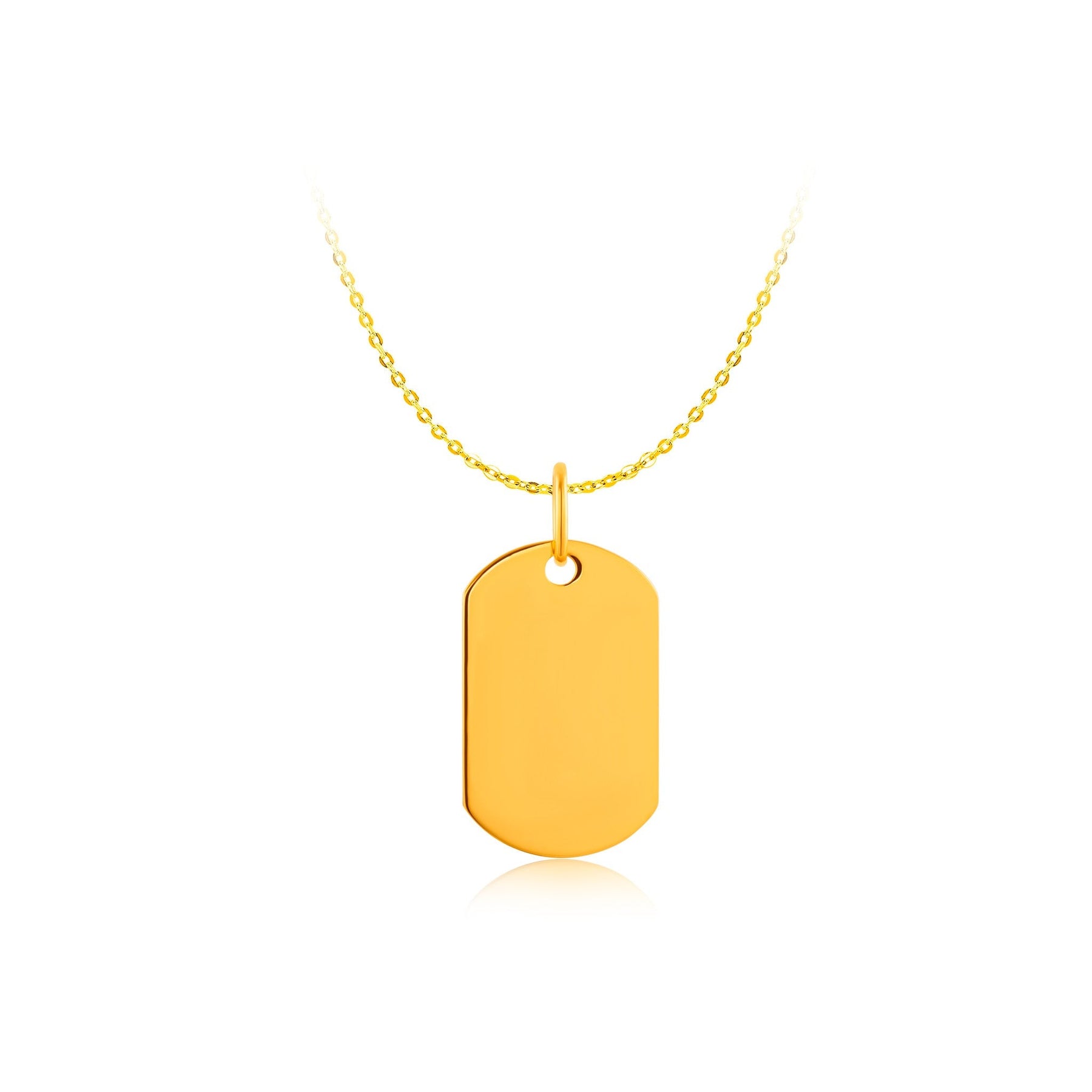 14K Gold Tag Timeless Infinity Pendant
