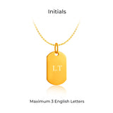 14K Gold Tag Timeless Infinity Pendant