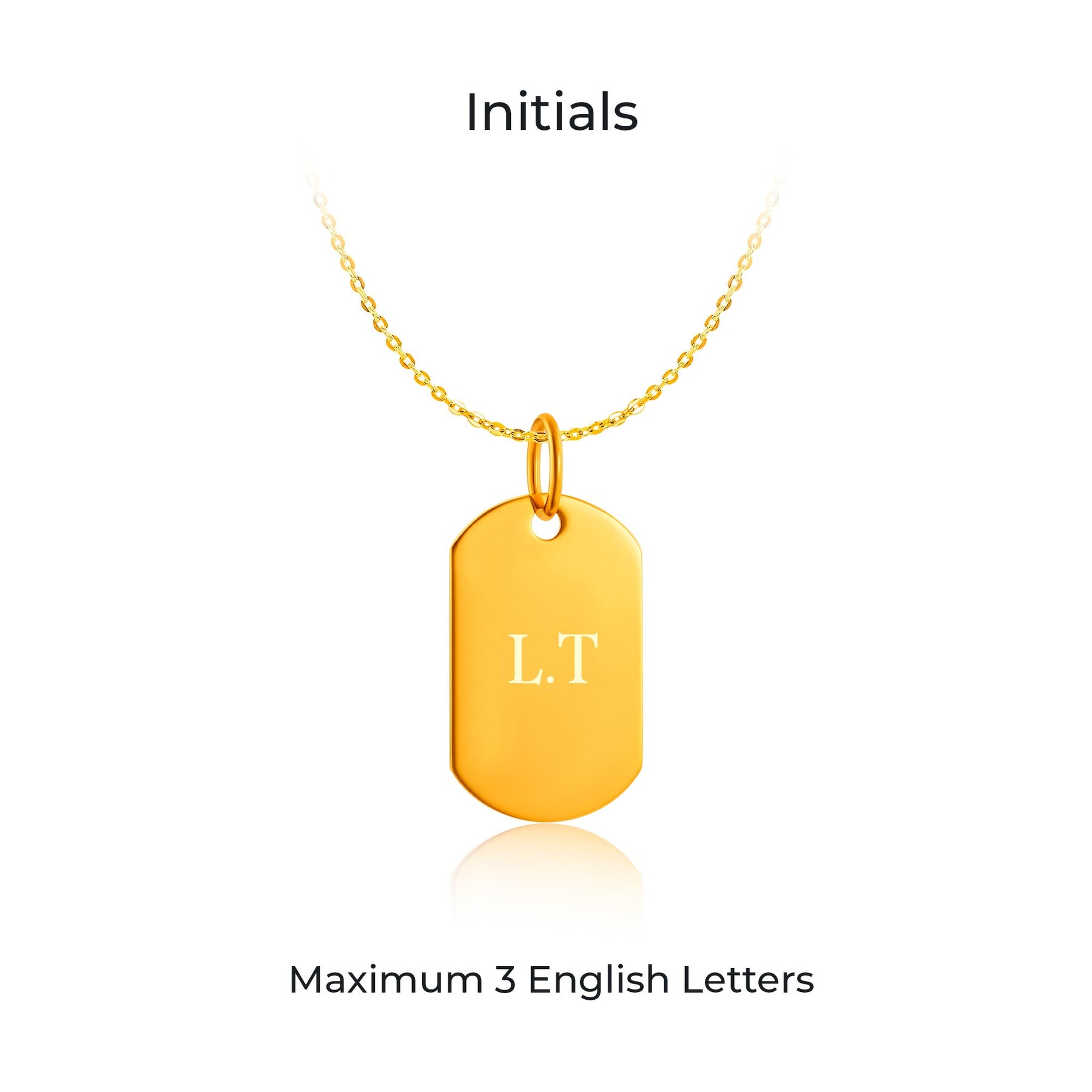 14K Gold Tag Timeless Infinity Pendant