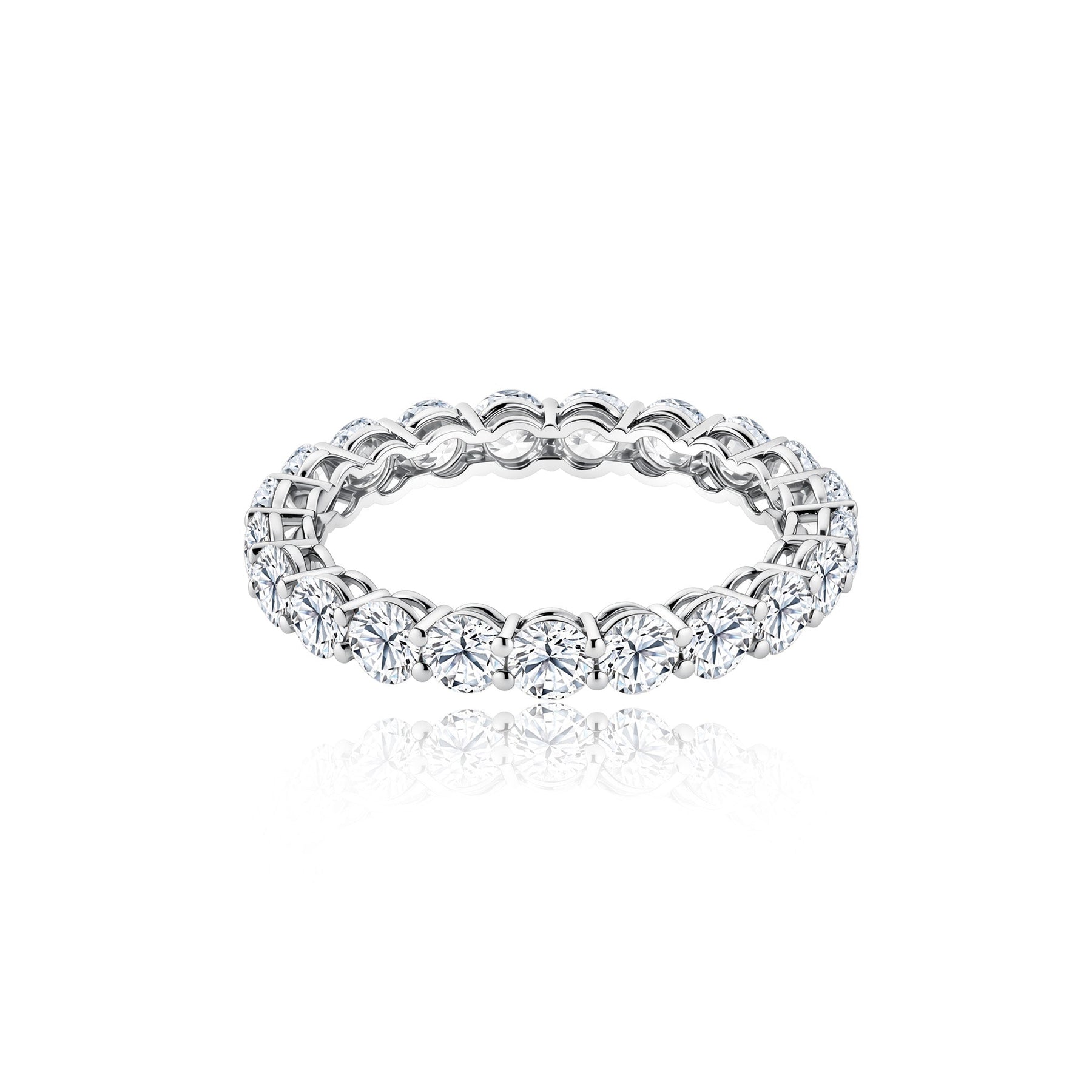 14K White Gold Full Eternity Diamond Ring