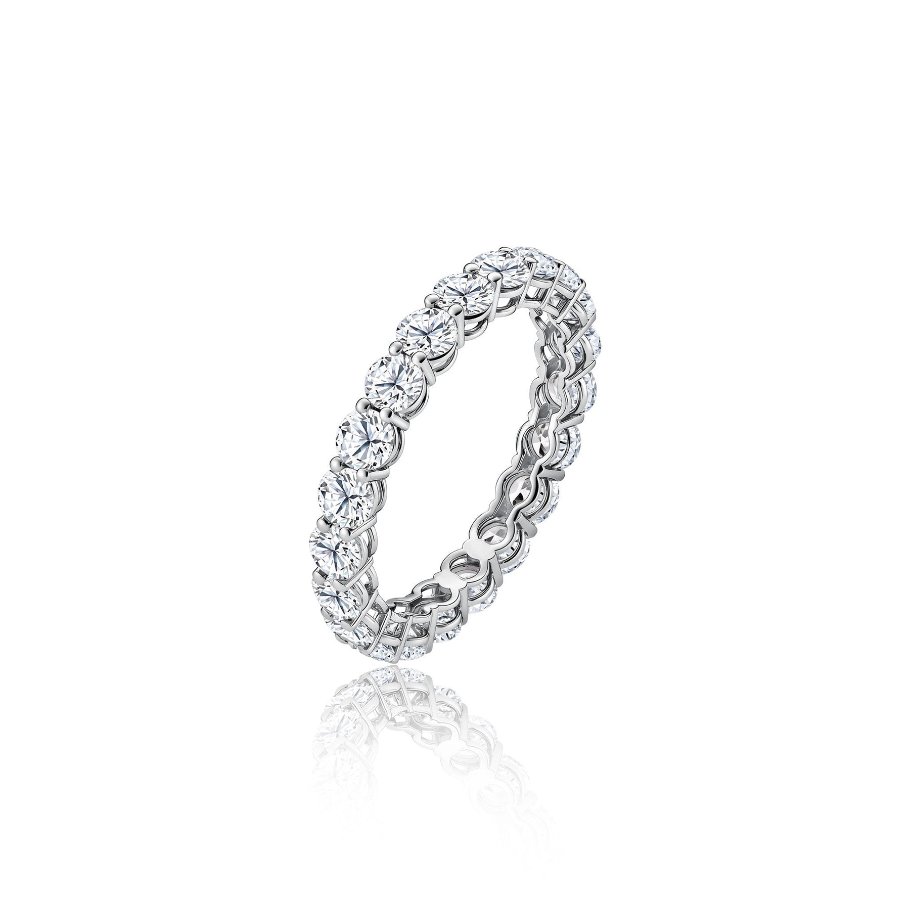 14K White Gold Full Eternity Diamond Ring