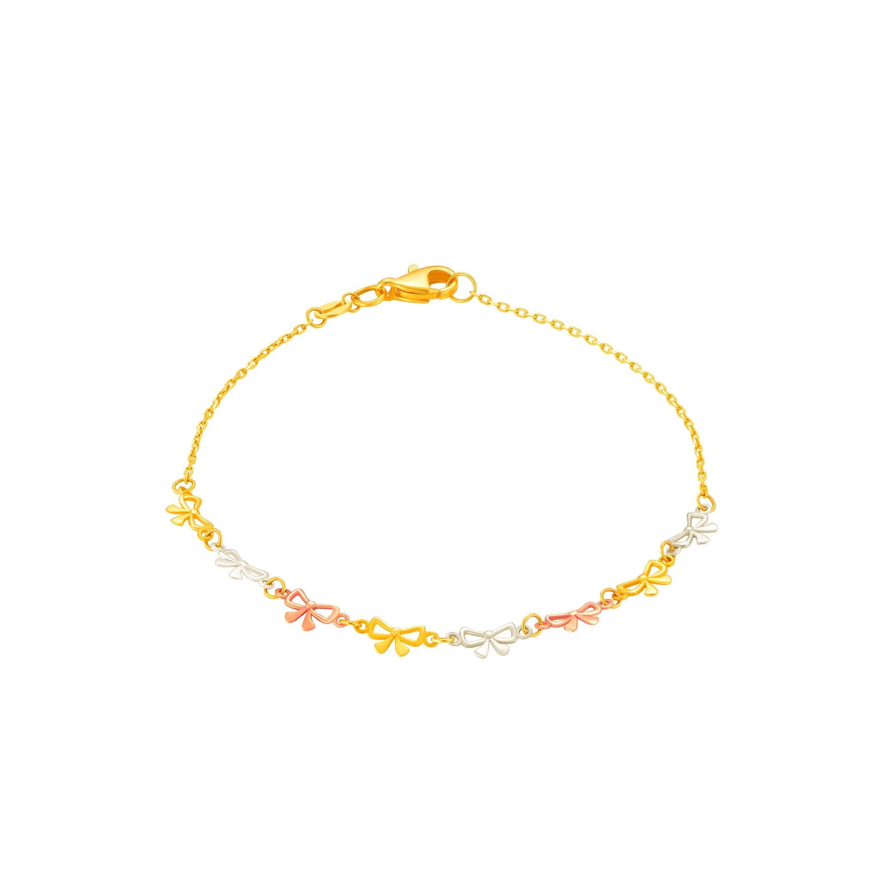 916 Gold 3-Tone Ribbons Bracelet