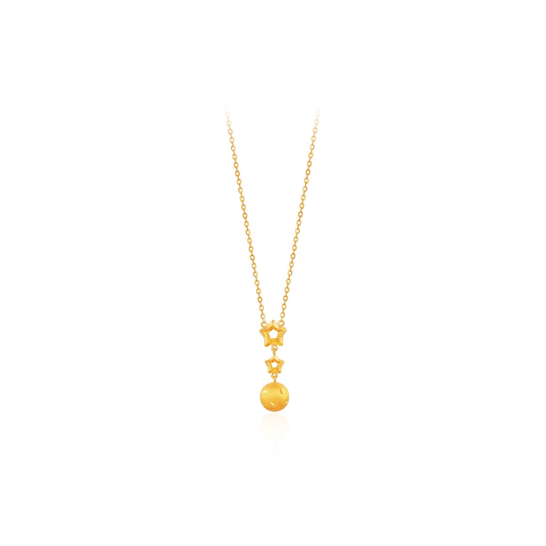 916 Gold Bauble Elegance Necklace