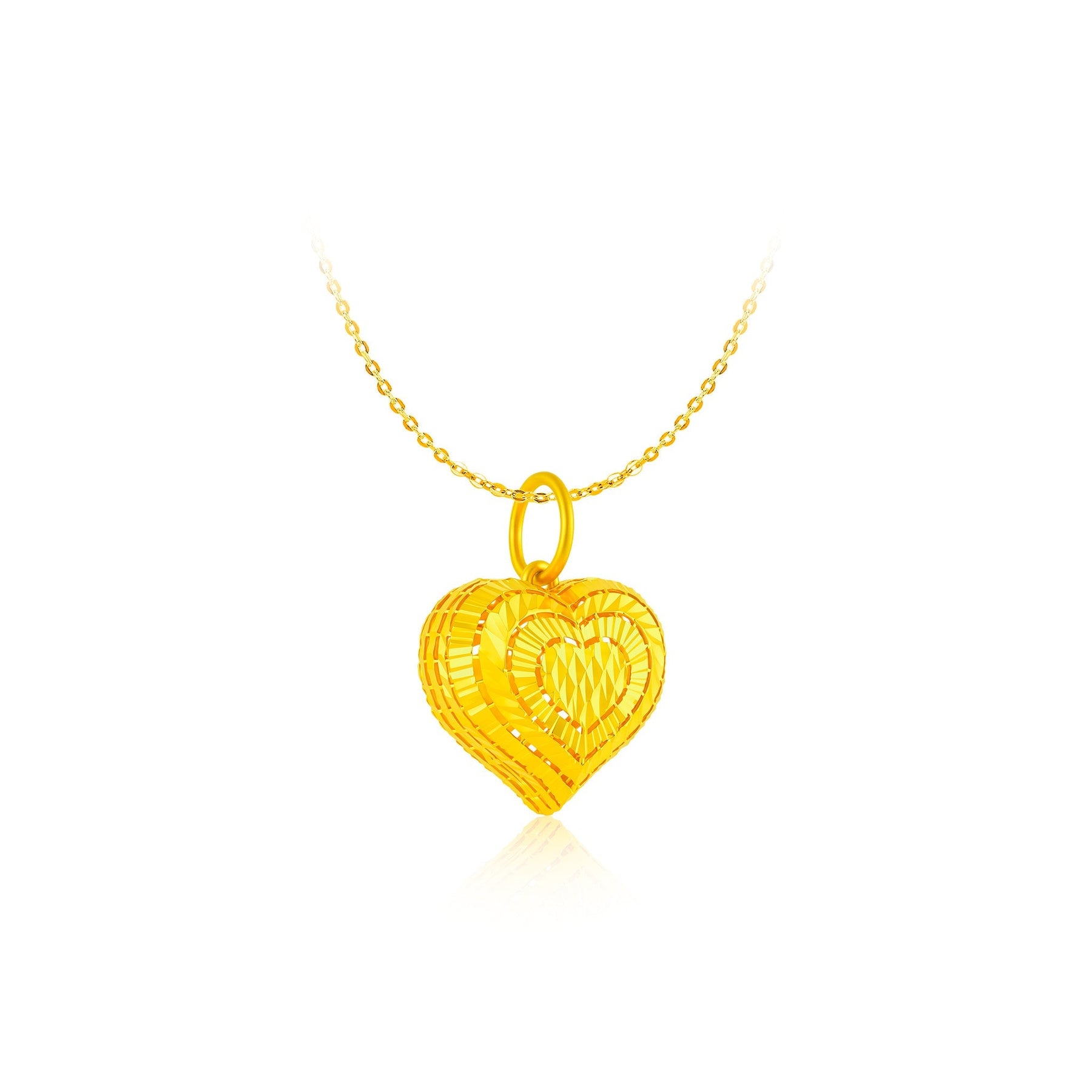 916 Gold Beloved Heart Pendant