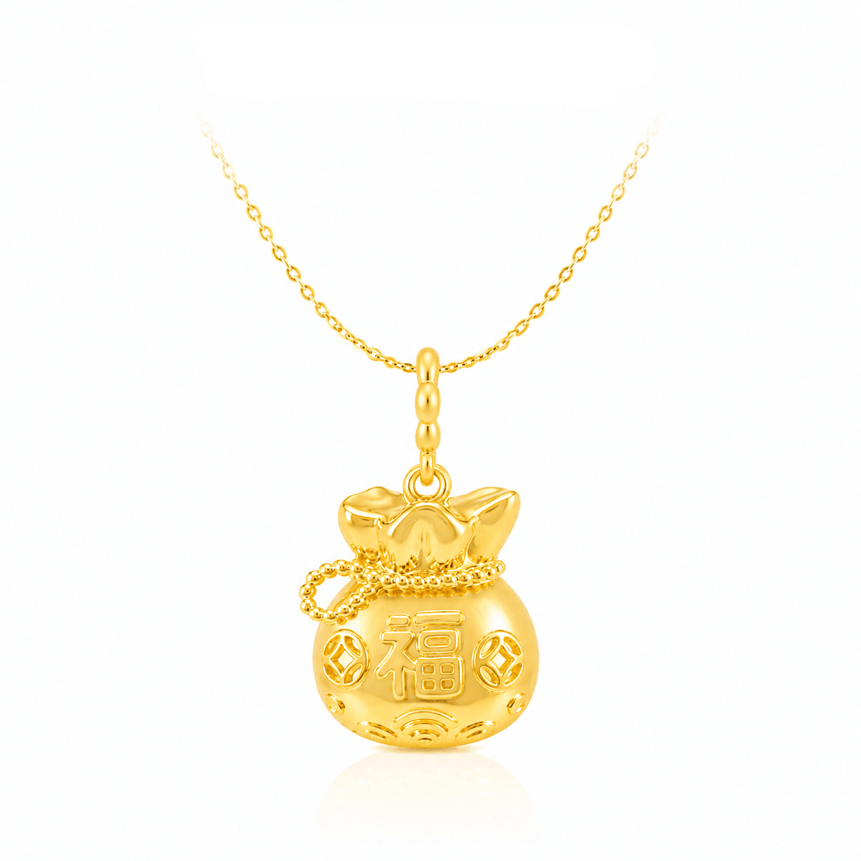 916 Gold Blessing Bag Pendant (For TikTok)