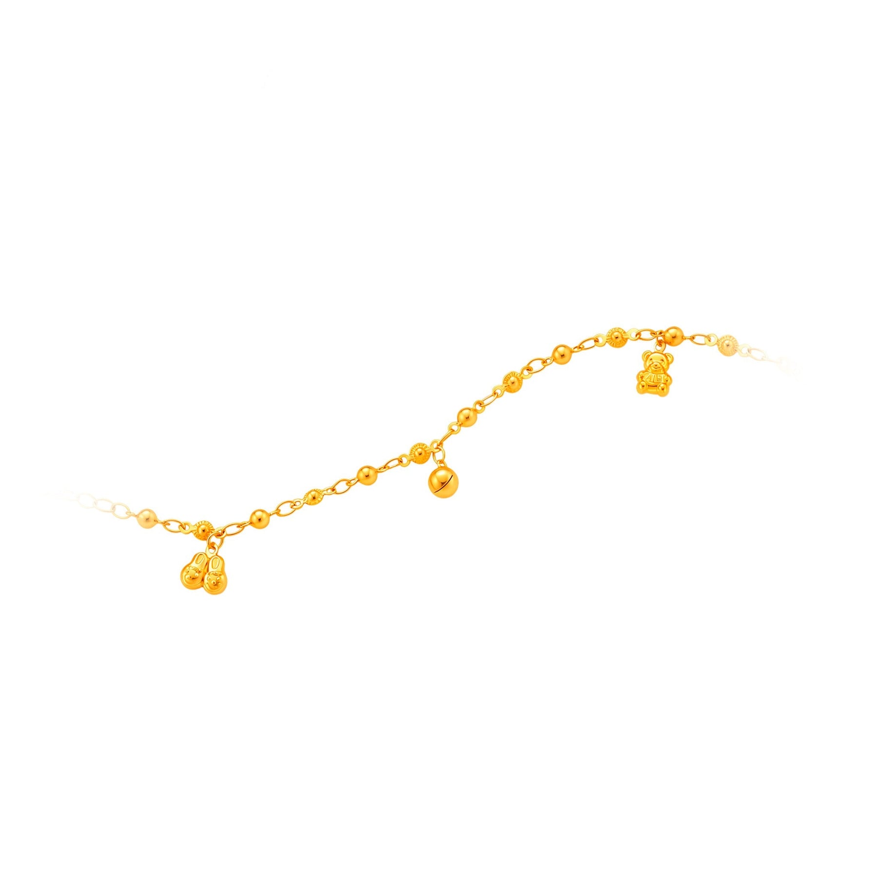 916 Gold Blessings Baby Anklet