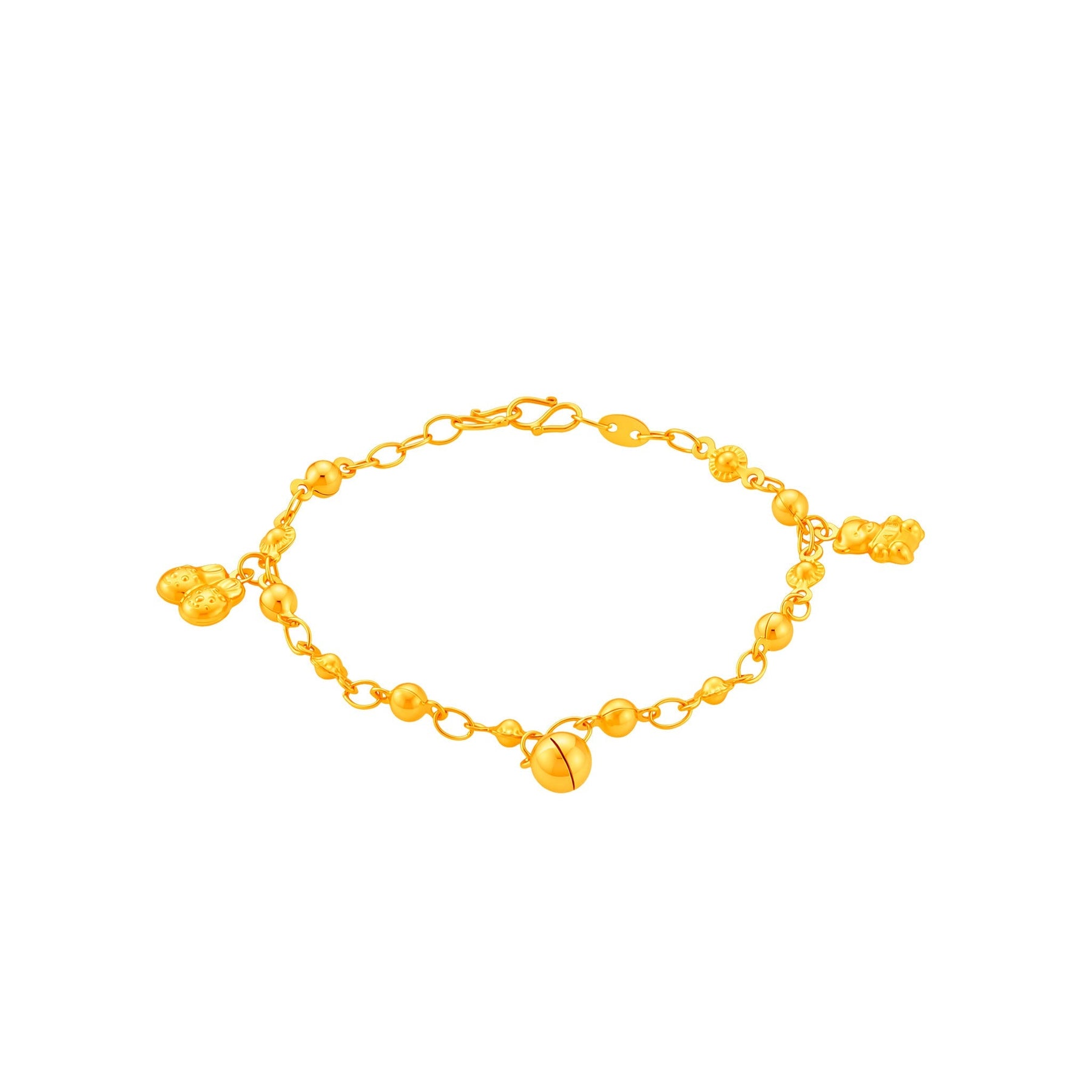 916 Gold Blessings Baby Anklet