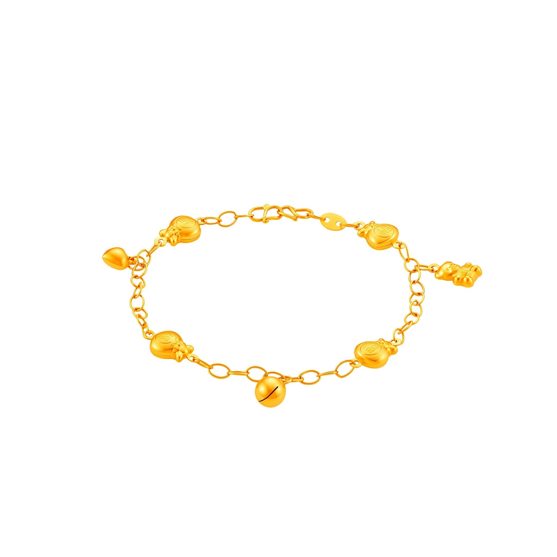 916 Gold Blessings Baby Anklet