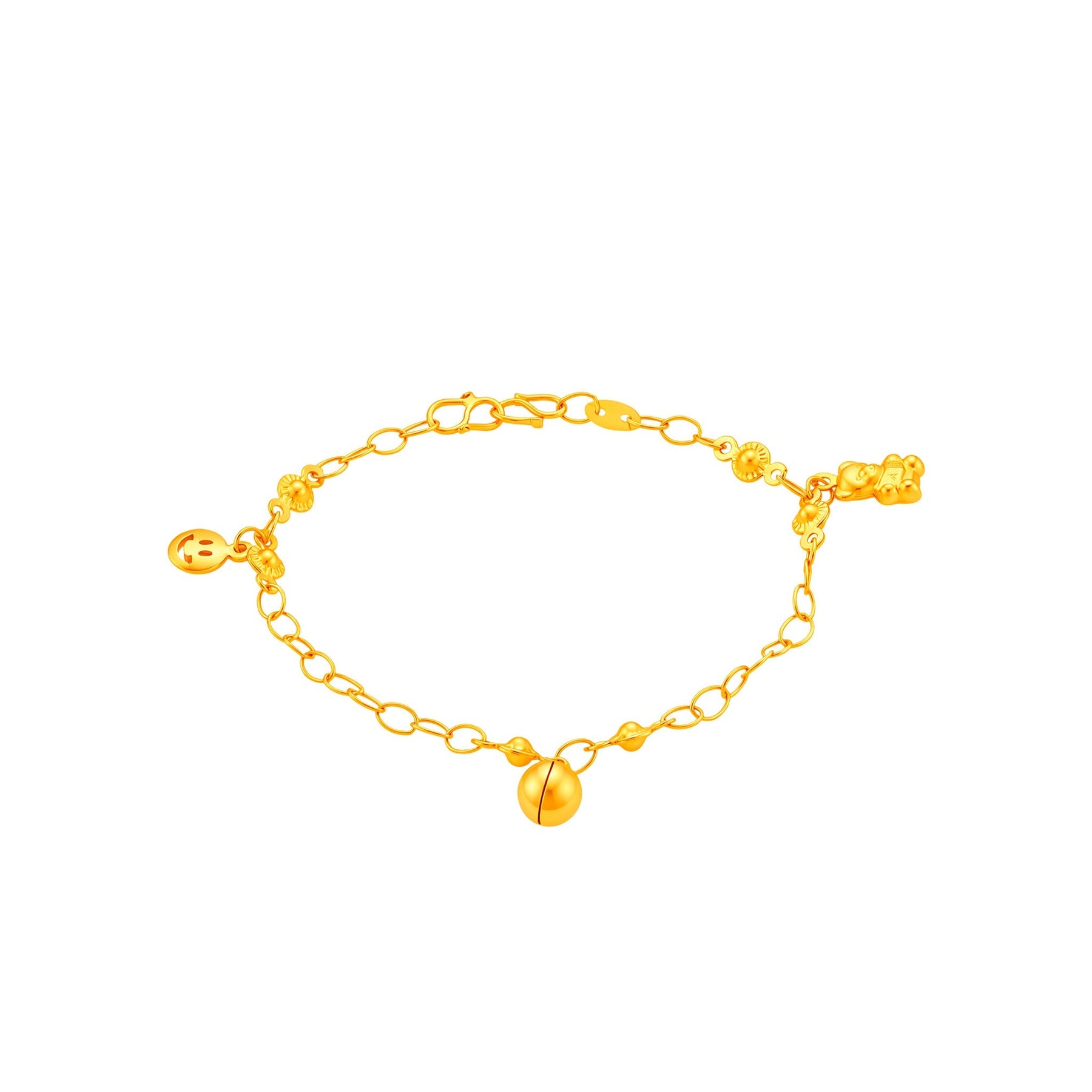 916 Gold Blessings Baby Anklet