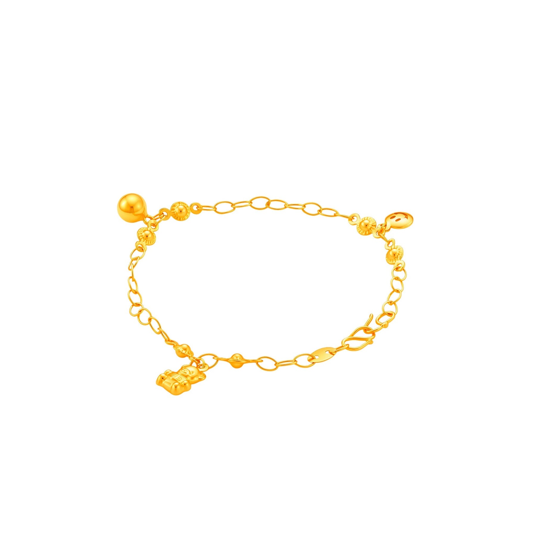 916 Gold Blessings Baby Anklet