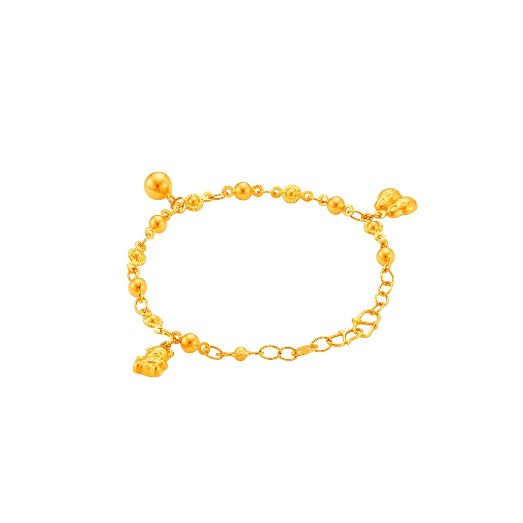 916 Gold Blessings Baby Anklet