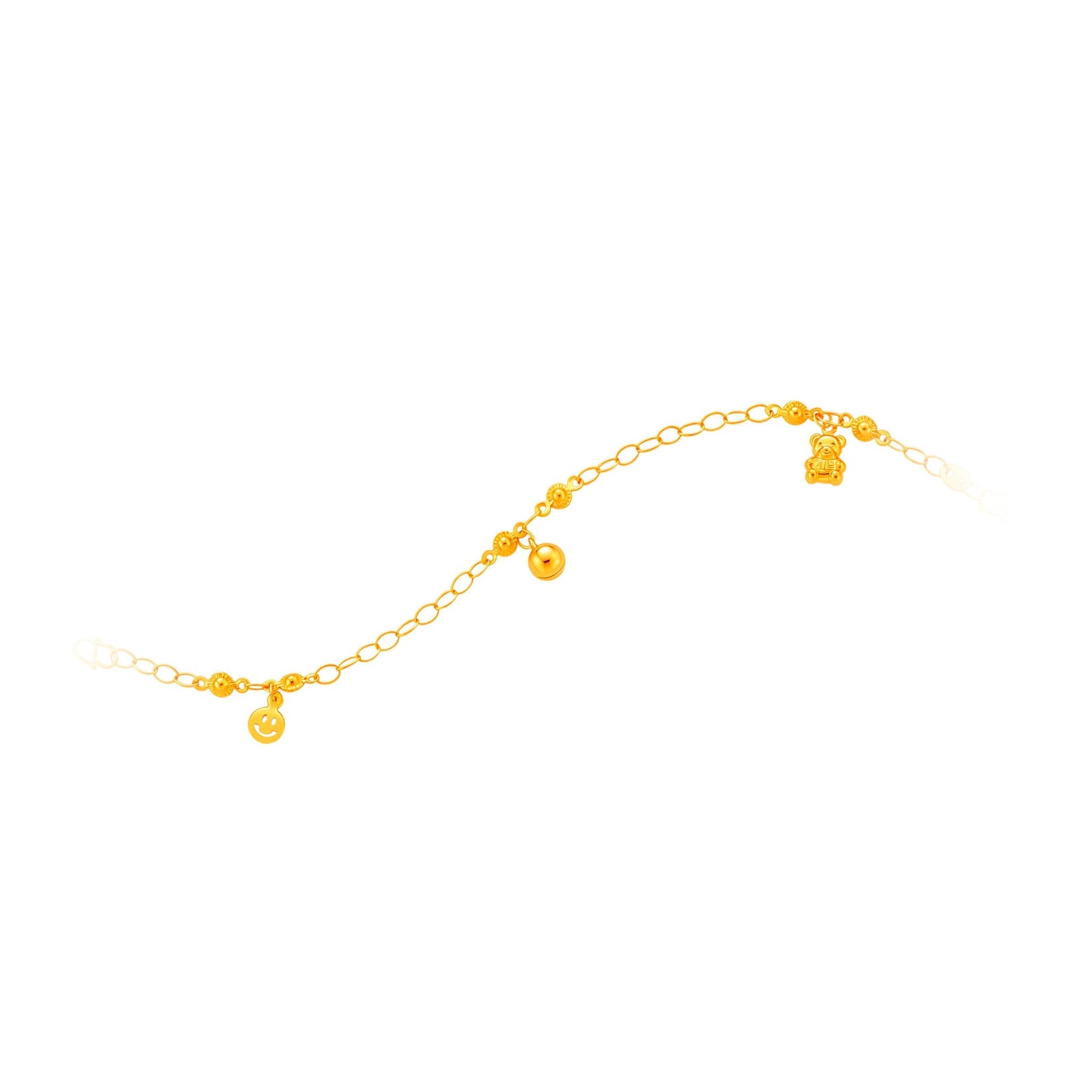 916 Gold Blessings Baby Anklet