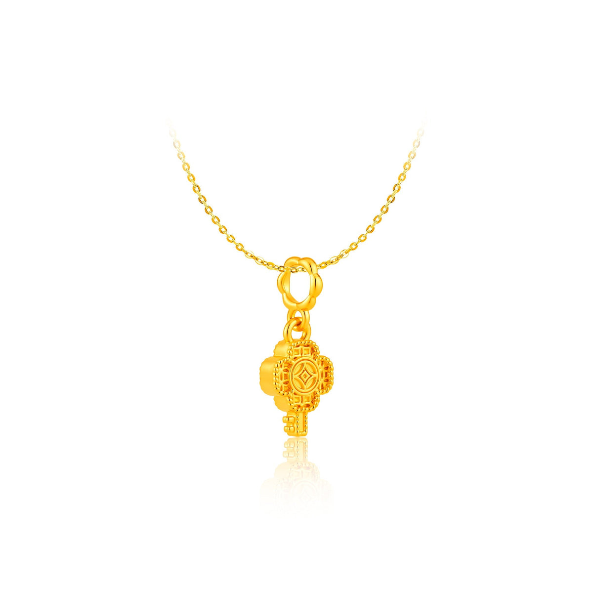 916 Gold Blooming Wealth Key Pendant (For TikTok)