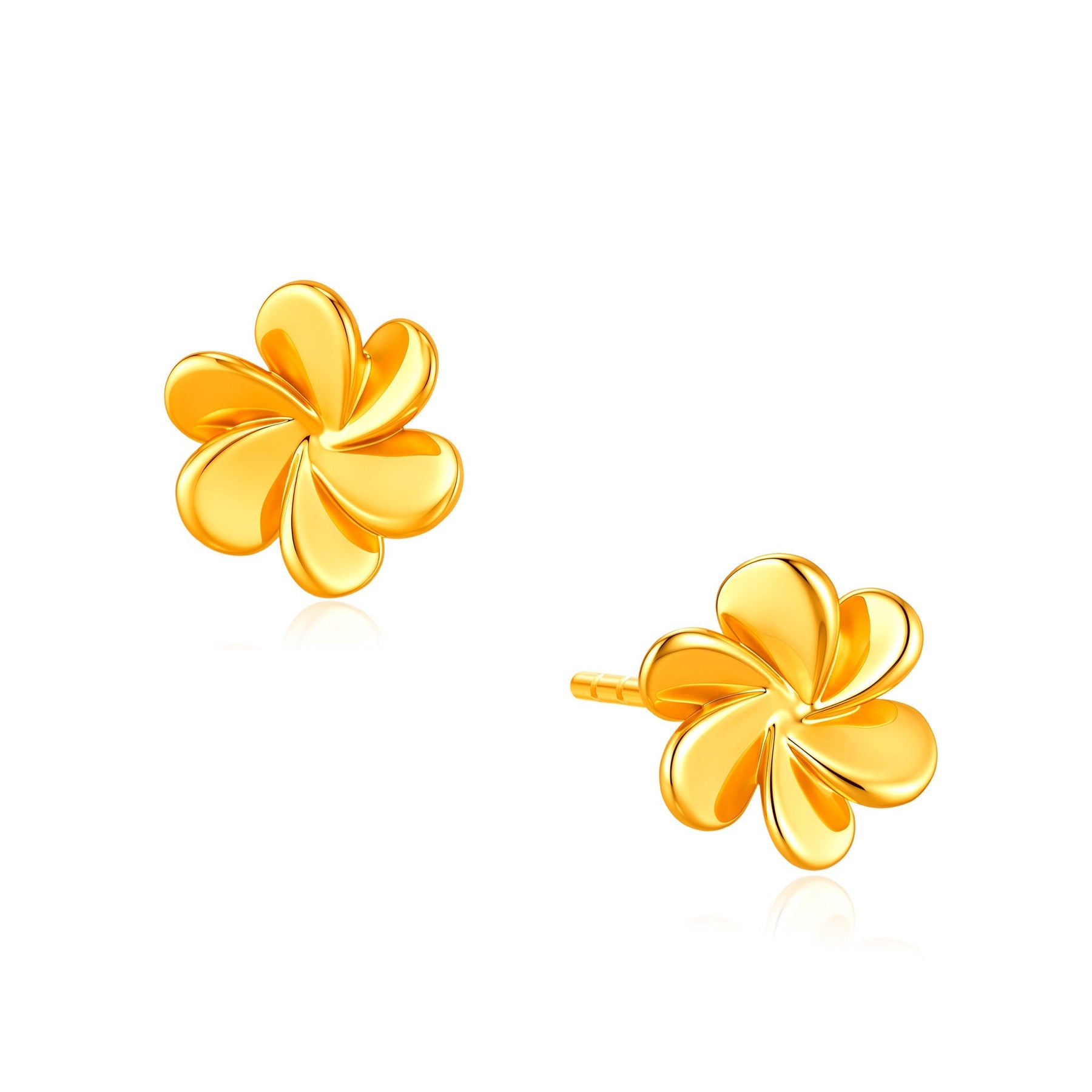 916 Gold Blossom Swirl Earrings