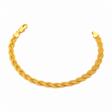 916 Gold Braided Mesh Bracelet