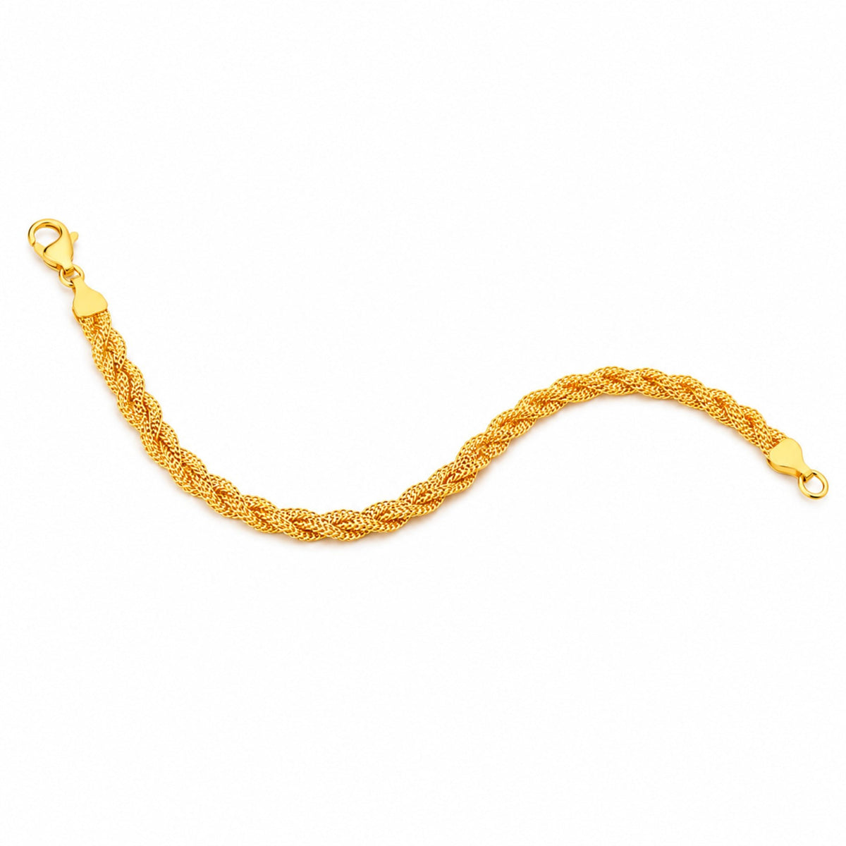 916 Gold Braided Mesh Bracelet