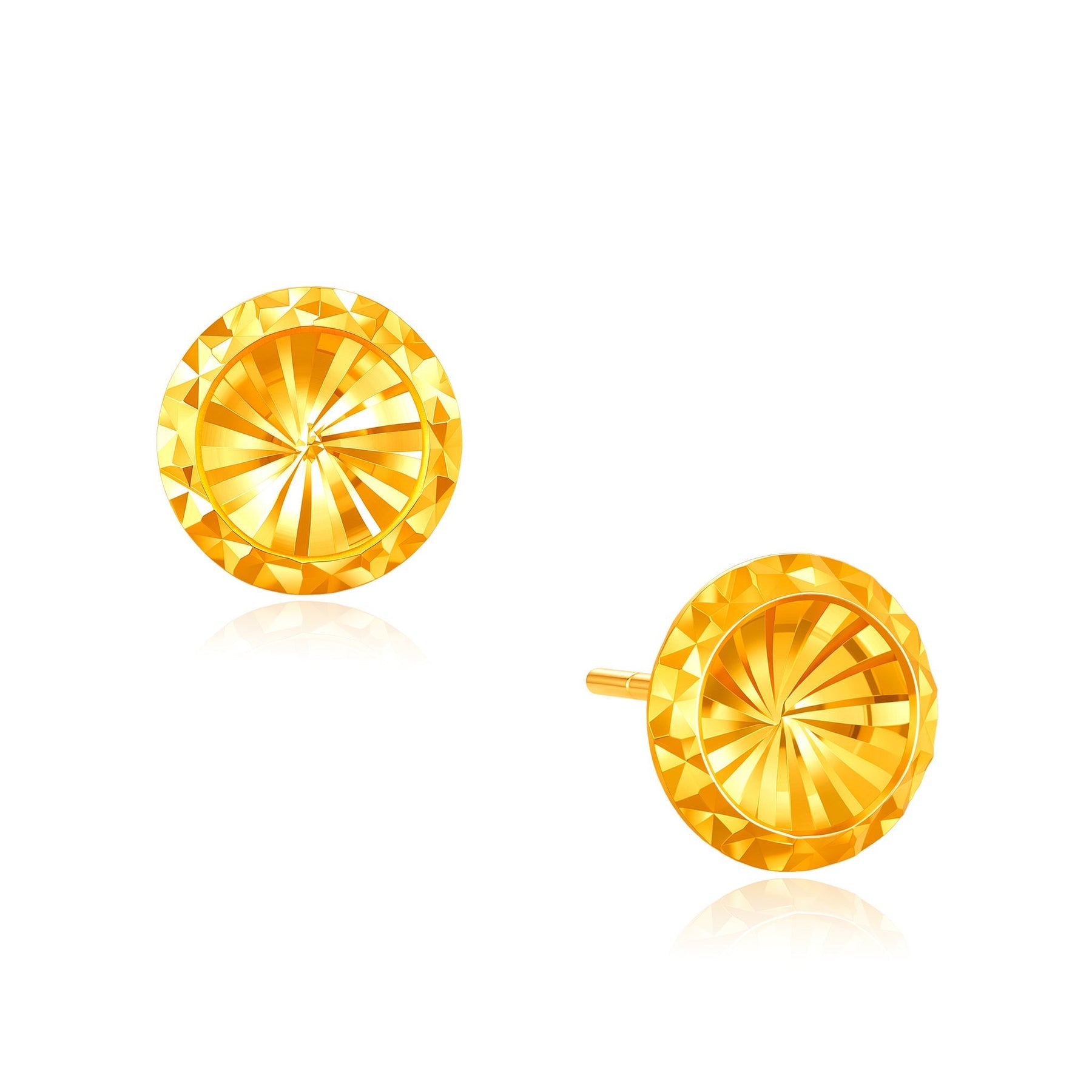 916 Gold Brilliance Stud Earrings