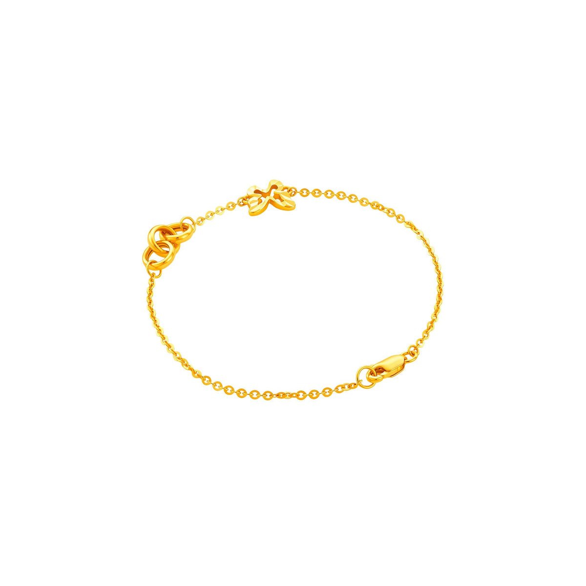 916 Gold Butterfly Bliss Bracelet