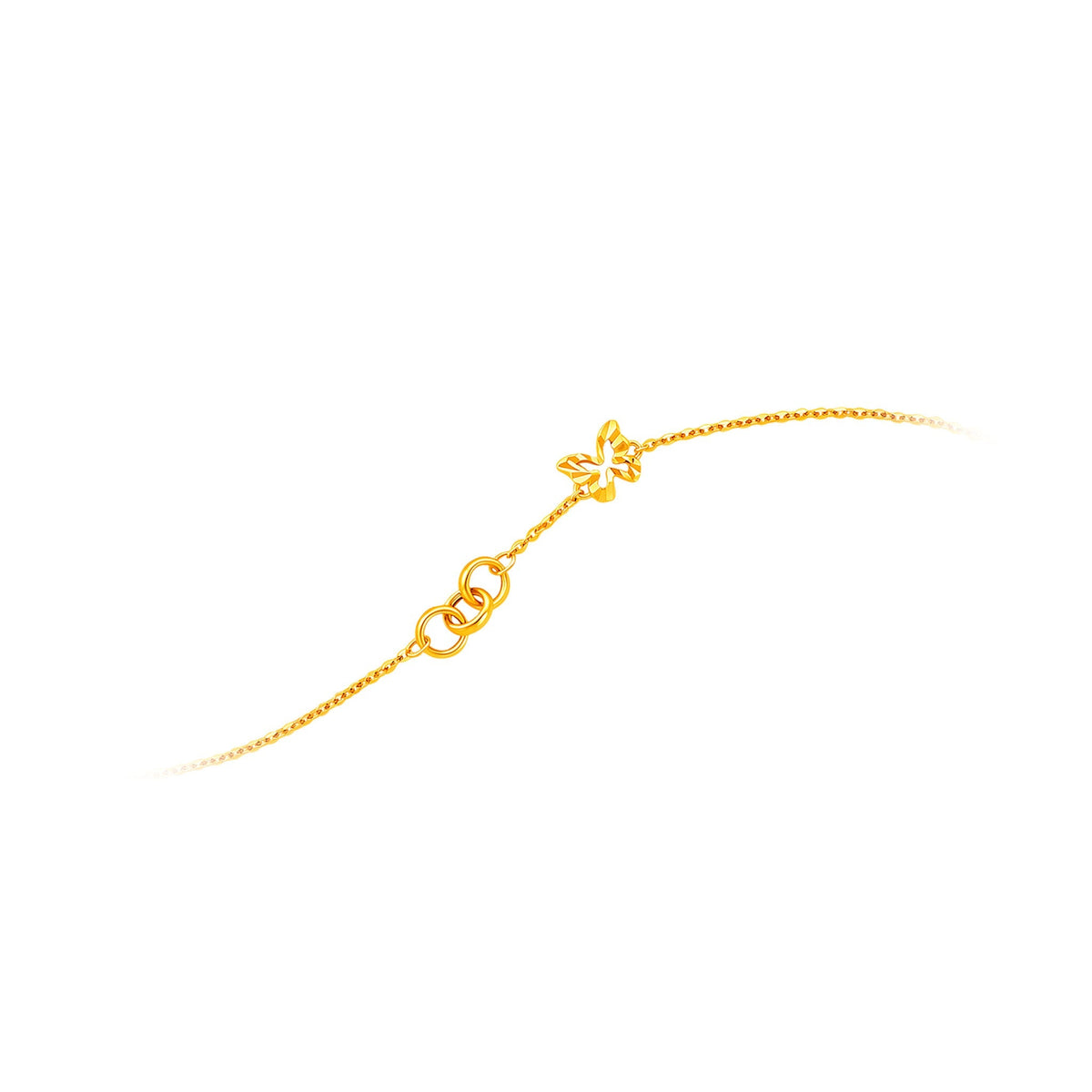 916 Gold Butterfly Bliss Bracelet
